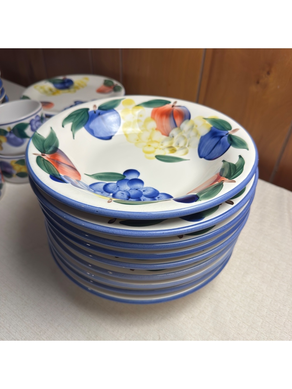 Vintage Dansk Fruit Serving Bowls Set of 2 Made in Italy 10 Inch